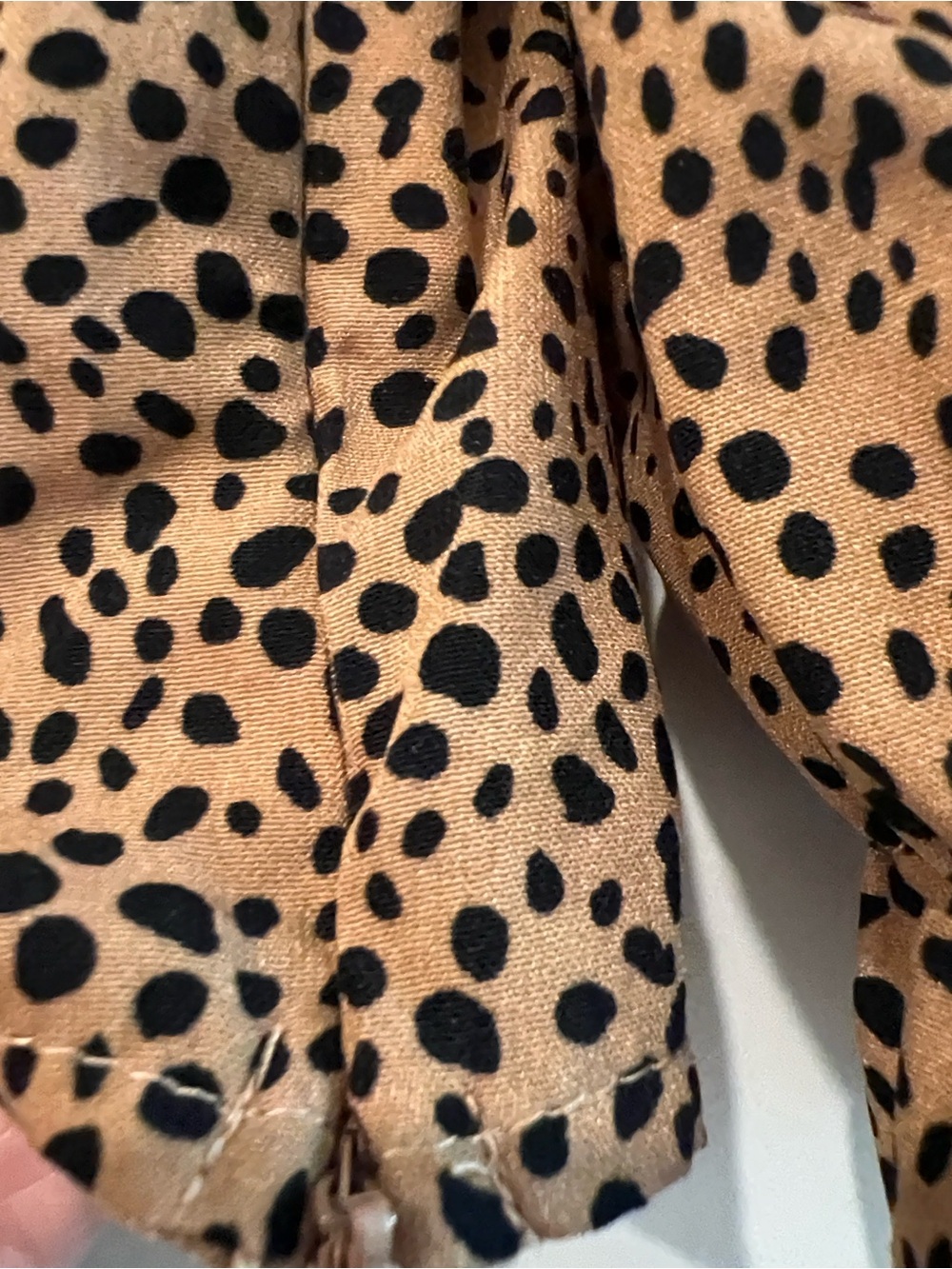 SHEIN Tan Leopard-Print Tie-Front Puff Sleeve Cropped blouse - Picture 8 of 12